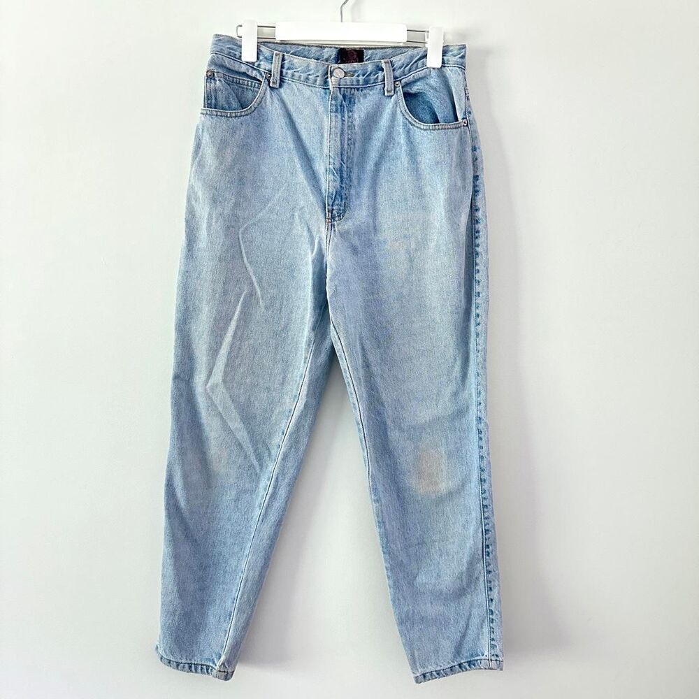 Sasson Vintage High Waisted Women 31” Cotton Denim Mom Jeans 90s Retro Western